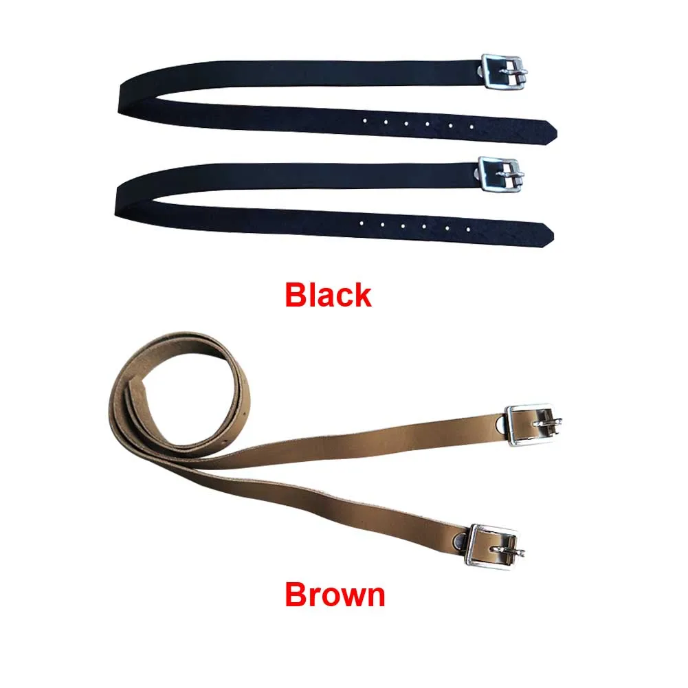 

2 Pcs Training PU Leather Protective Outdoor With Buckle Accessories Equipment Horse Riding Long Sports Solid Durable Spur Strap
