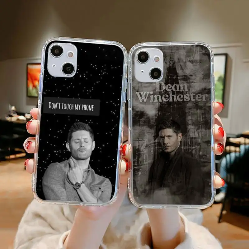 

Supernatural SPN Dean And Sam Phone Case Transparent for iPhone 7 8 11 12 13 mini pro X XS XR MAX Plus