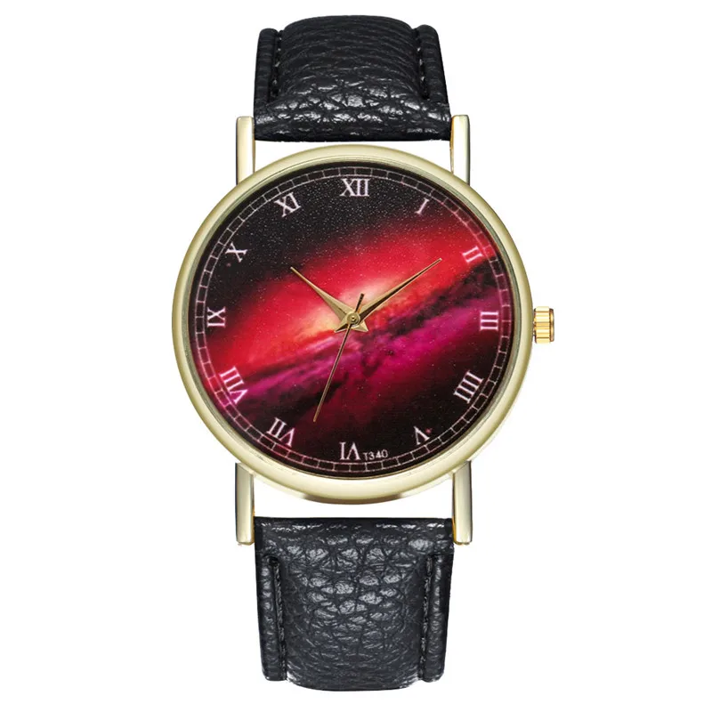 2019 Роскошные Кварцевые часы Вселенная женские повседневные кожаные цифровые для