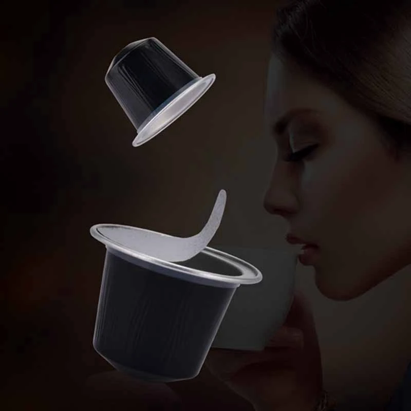 

100 Sets Refillable Coffee Capsule Cup Disposable Nespresso Pod for Nescafe Automatic Coffee Machine Food Package Cafe Supplies