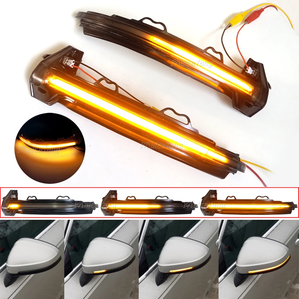 

Flowing Mirror Indicator Blinker Dynamic LED Turn Signal Light For Audi A4 S4 B9 2016-2019 A5 S5 2017-2019 RS4 RS5 2018-2019