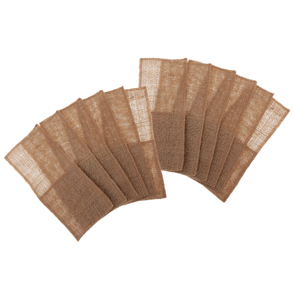 12 шт. в упаковке натуральные декорированном мешковиной горшке держатели для