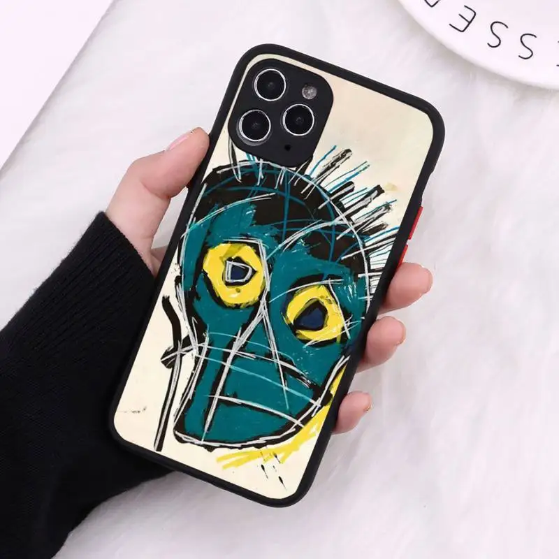 

Jean Michel Basquiat Graffiti Art Phone Case Matte Transparent For iPhone 12 Mini 11 Pro XR XS Max 7 8 Plus