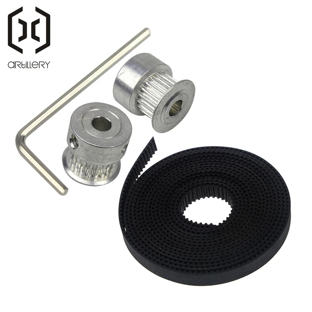 2 м GT2-6mm открытый ремень ГРМ+ 2 шт GT2 20 зубьев 20 зубьев ГРМ Алюминиевый шкив диаметр 5 мм