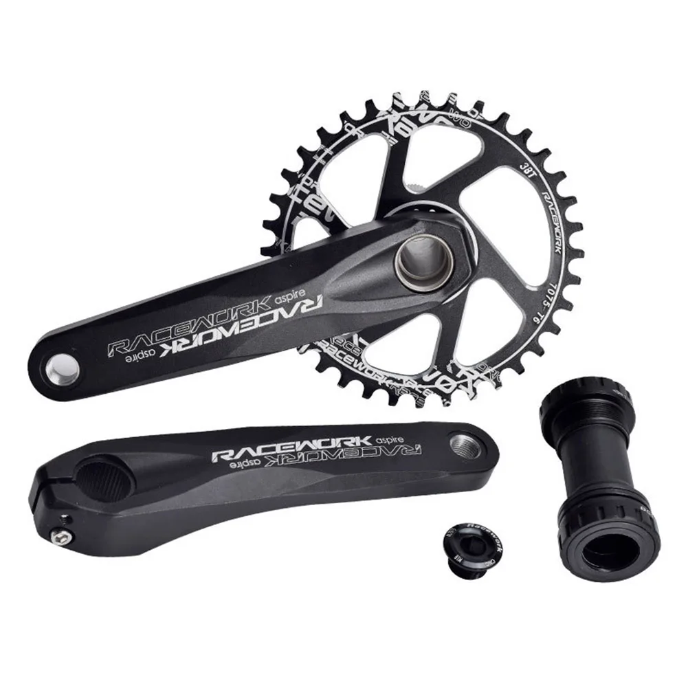 

Single Speed Crankset 32/34/36/38T 170mm Crank Arm 68-73mm Bottom Bracket For Mountain Bike Chainwheel Chainring Fixed Gear