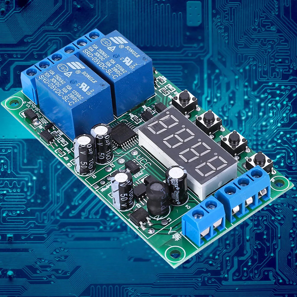 Многофункциональное реле задержки времени YF 7 Двухканальное импульсный