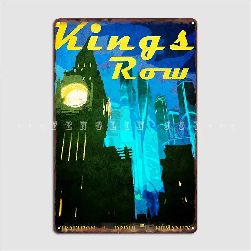 

Винтажный постер King S Row для путешествий, металлический знак, Постер клуба, бара, настенный паб, персонализированный жестяной знак, постер