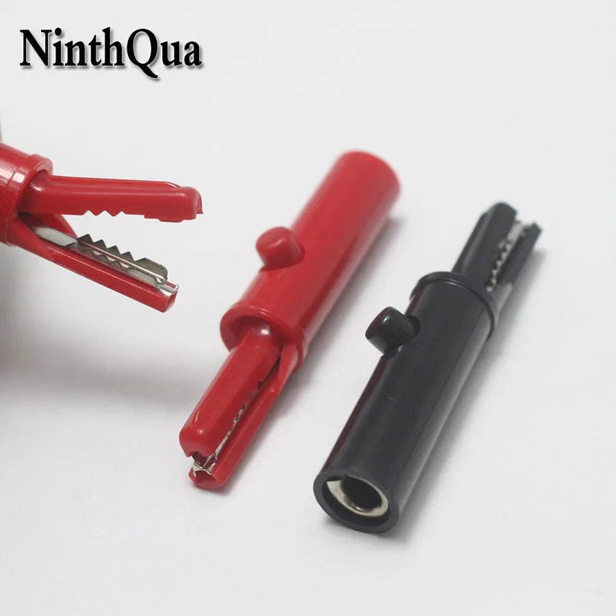 

1pcs 51mm Alligator Clip with 4mm banana socket,Brass nickel plated+ABS Alligator Cable Clip,30VAC-60VDC MAX.19A