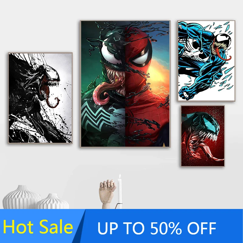 Картина на холсте из сериала Веном пусть будет карнидж настенные картины Марвел