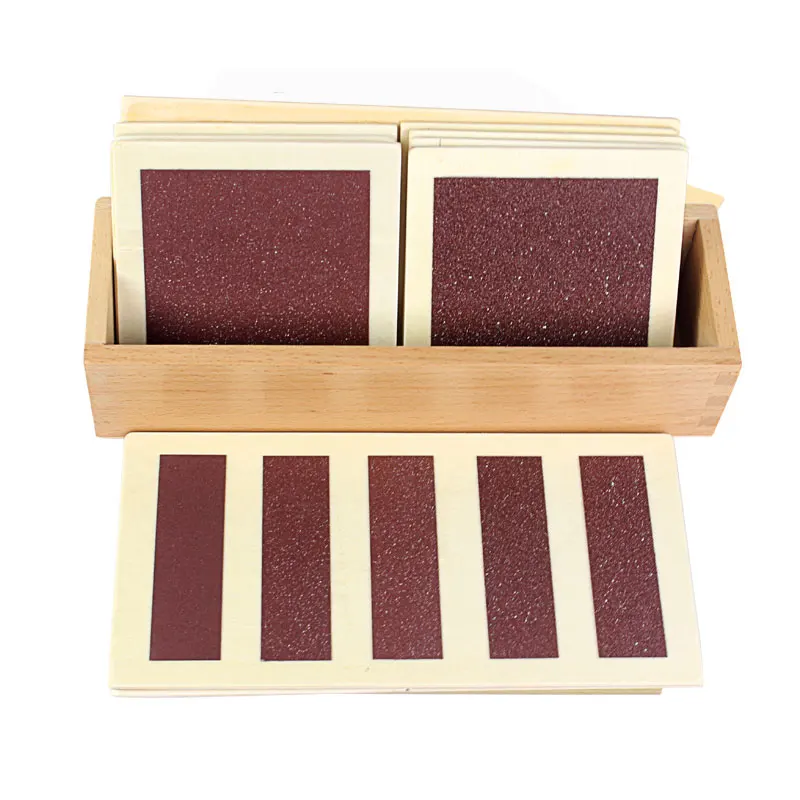 Деревянные игрушки Монтессори детская шероховатая гладкая фотография Обучающие