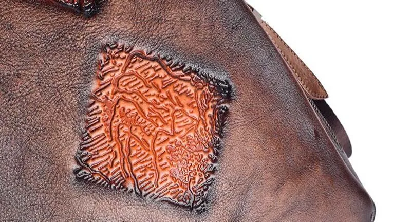 Женский кожаный рюкзак, винтажный рельефный рюкзак Mochila Feminina, повседневный женский рюкзак, женская сумка на плечо, рюкзак для путешествий