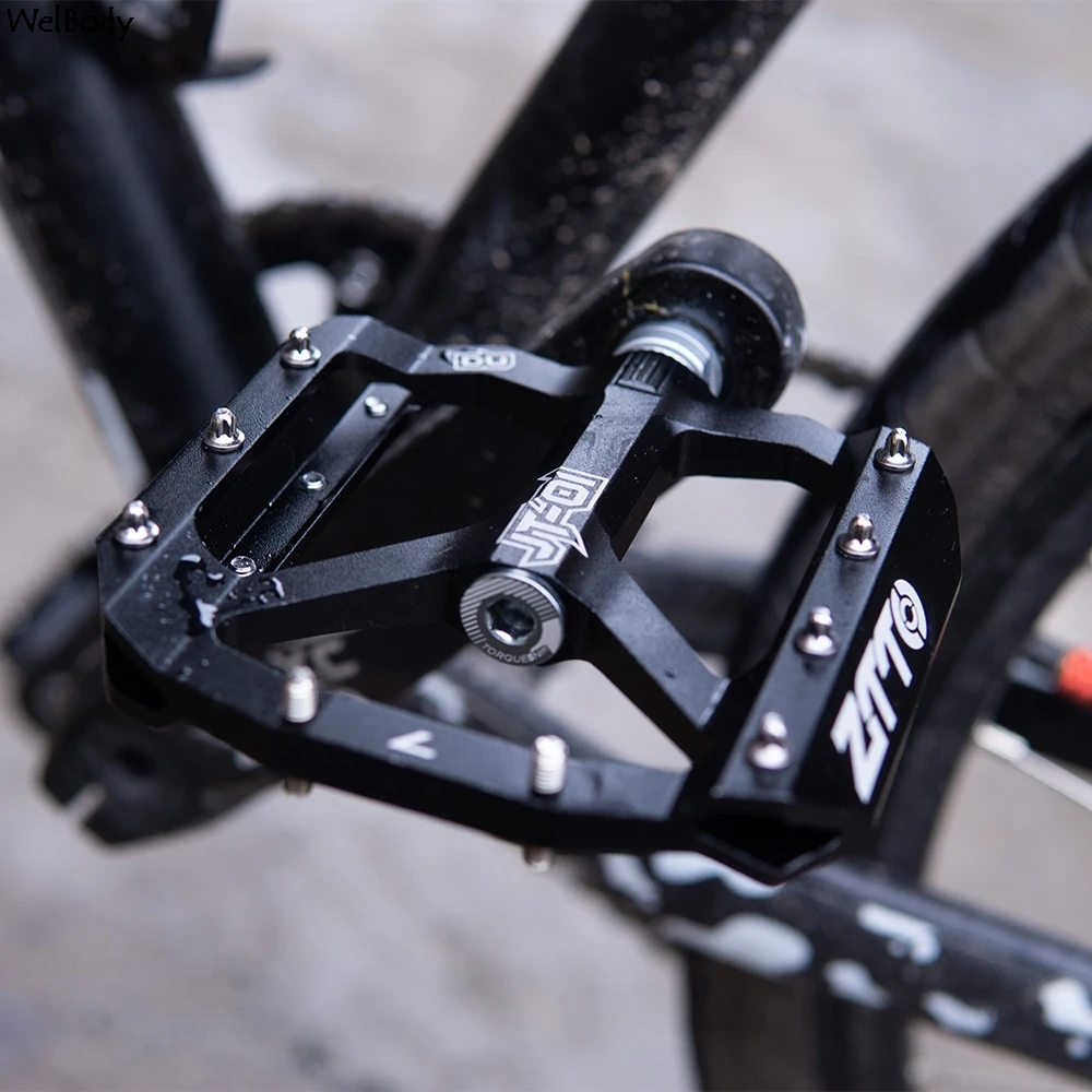 ZTTO MTB подшипник алюминиевый сплав плоская педаль велосипед хороший захват легкие