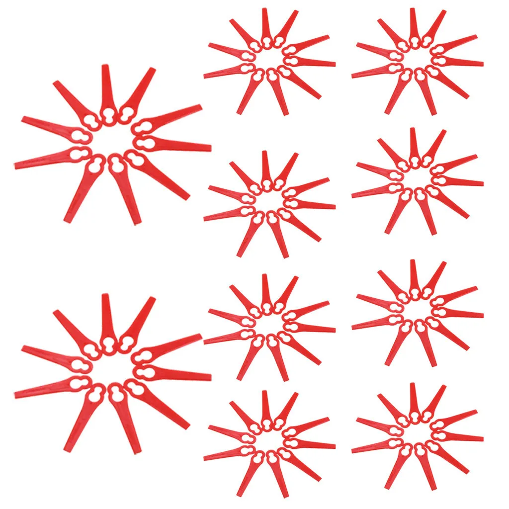 100pcs Plastic Blade Cutter Replace For Cordless Grass Garden Crop Strimmer Blades for Florabest Trimmer | Инструменты