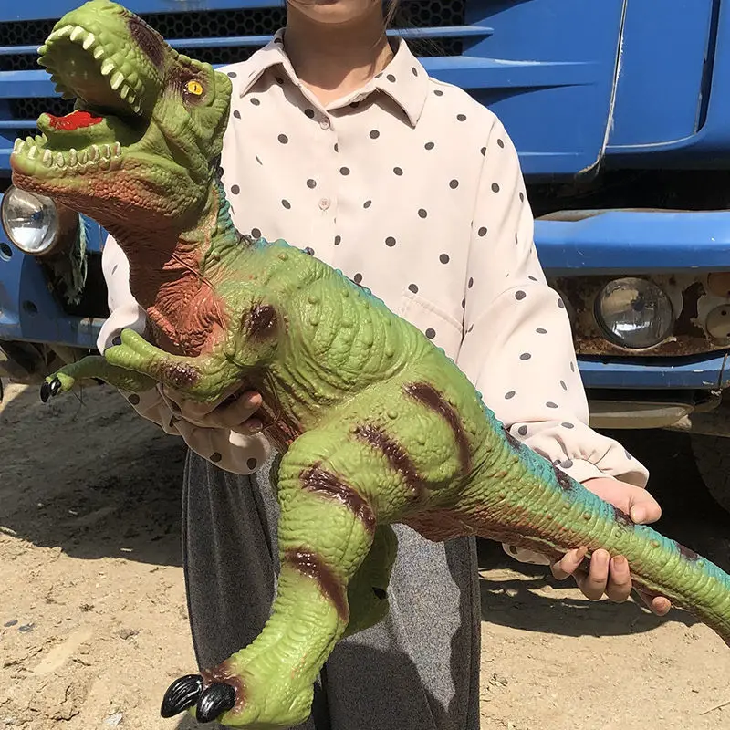 

84 CM Super Rice Dinosaur Plastic Model Tyrannosaurus Rex Raptor World Park Shark Model Children's Entertainment Interactive Toy