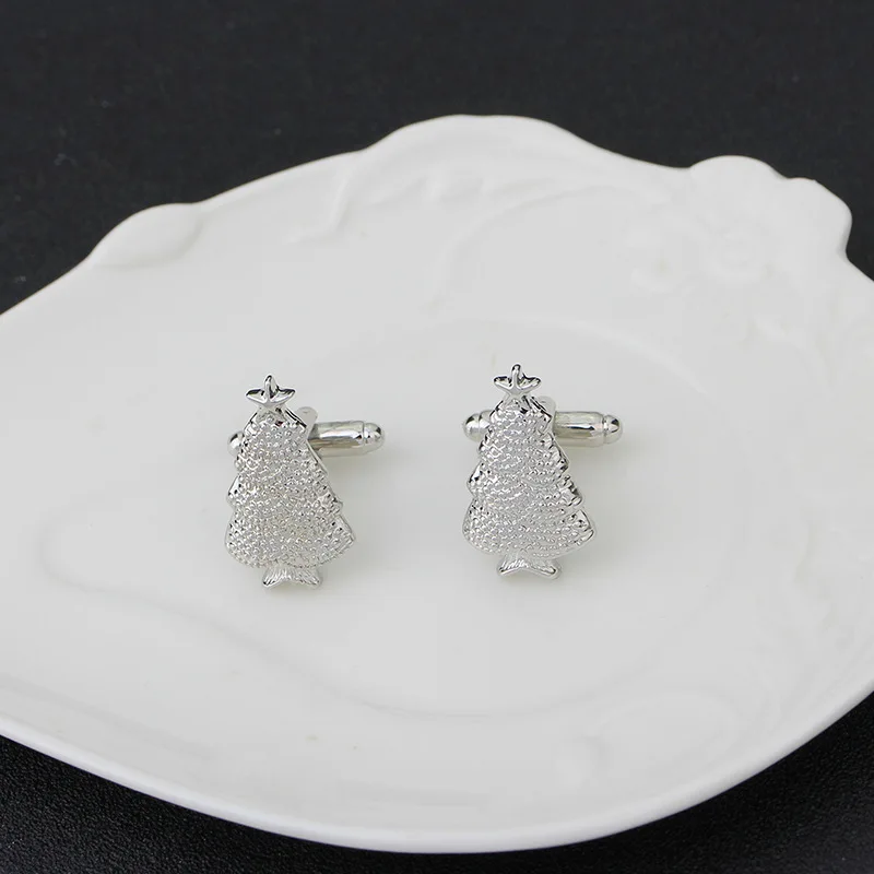 Рождественская елка запонки мужские для французских рубашек звенья ДИЗАЙН елки