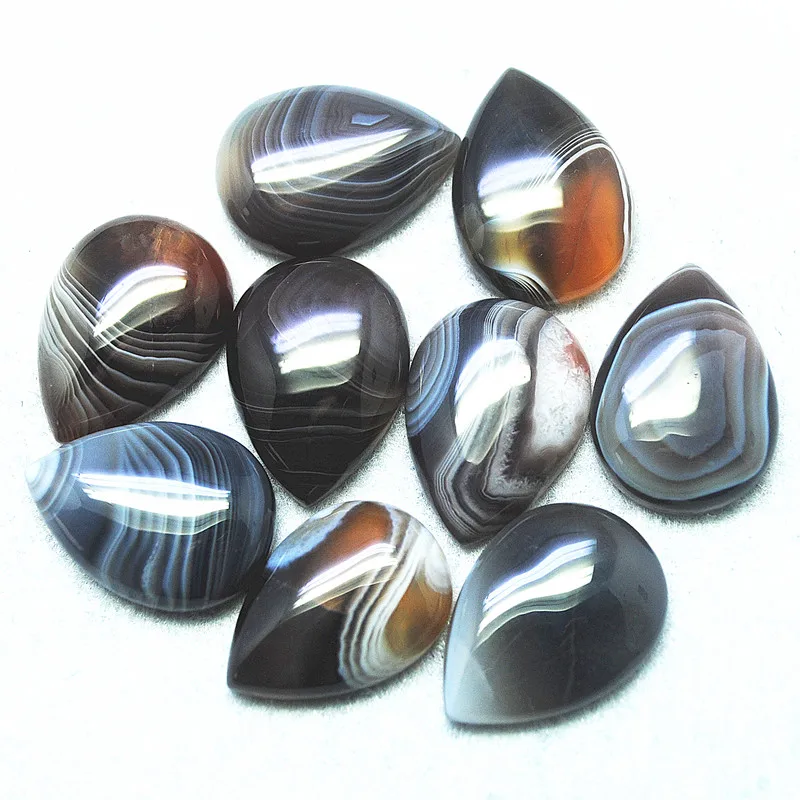 

5pcs nature boswana stone cabochons no hole beads cabs teardrop shape size 18x25mm top selling items diy beads wholesale