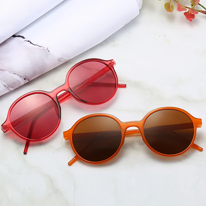 Очки солнцезащитные женские круглые в стиле ретро модные брендовые винтажные