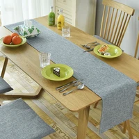 japanese linen cotton solid color grey table runner new western food table runner tea tablecloth