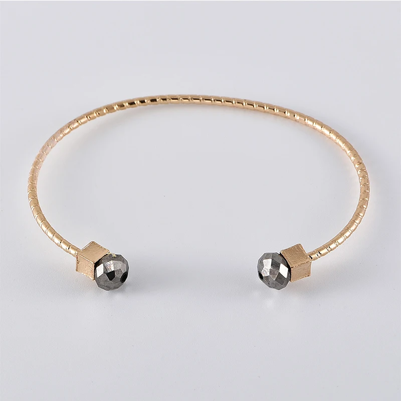 6 шт./компл. женские браслеты в стиле панк с геометрическим узором из белых бусин