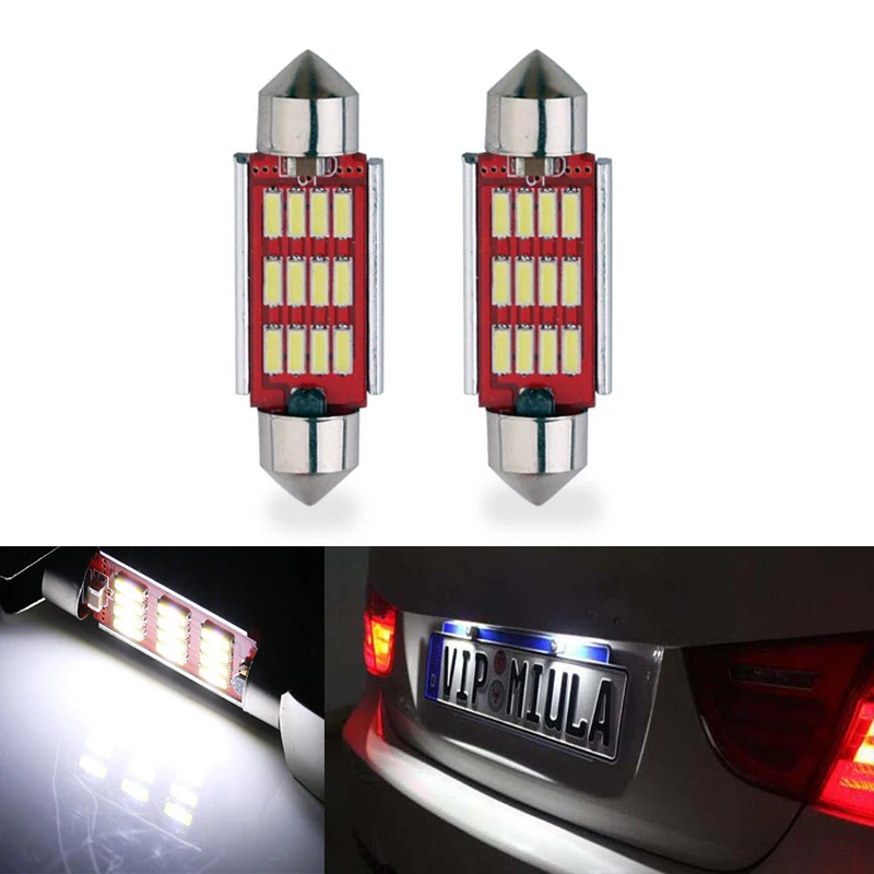BOAOSI 2x светодиодный 36 мм белый Canbus C5W лампы 4014 SMD Внутреннее освещение подсветка