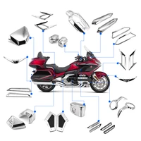 motorcycle front and rear chrome trim for honda goldwing 1800 f6b gl1800 2018 2019 2020 motorcycle accessories