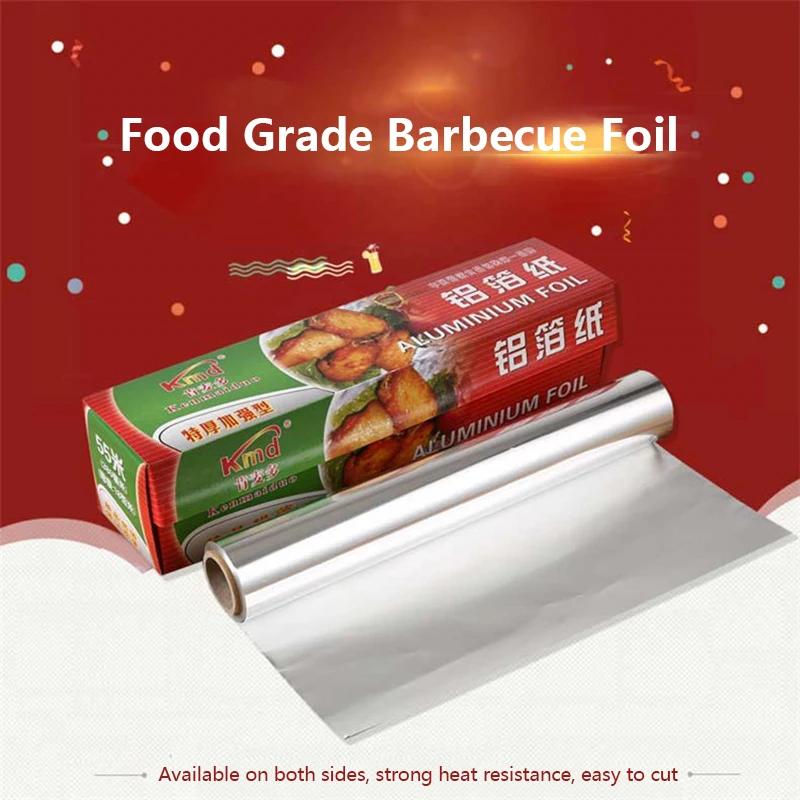 

Household Tinfoil Safety Disposable Baking Mat Heat-Resistant Tinfoil BBQ Baking Oilpaper Pad Non-stick Bakeware Kitchen Baking
