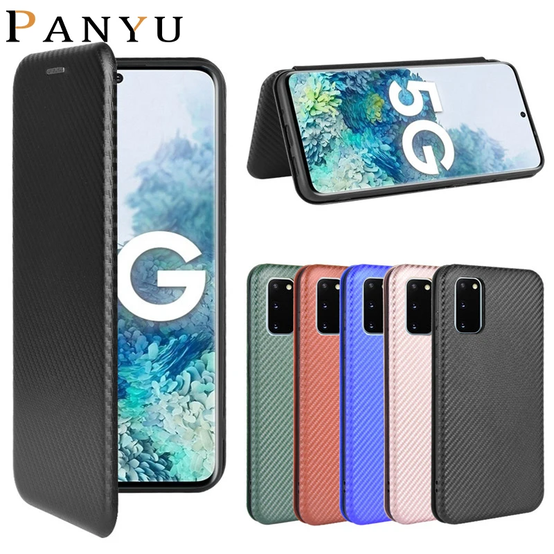 

Luxury Magnetic Flip With Card Slot For Samsung Galaxy S20 Fan Edition Carbon Fiber Case For Samsung Galaxy S20 Ultra Plus Coque