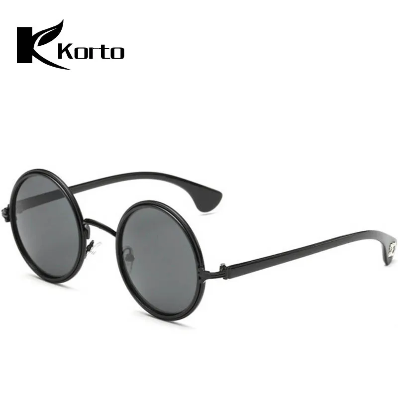 Роскошные Брендовые мужские круглые солнцезащитные очки ретро стимпанк