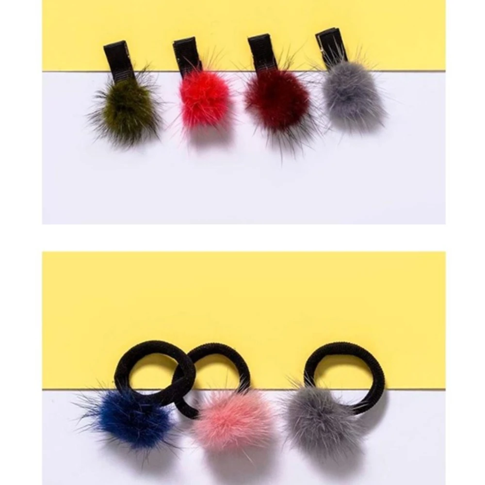 10 шт./лот Детские милые аксессуары для волос головные уборы мини-норковые шарики