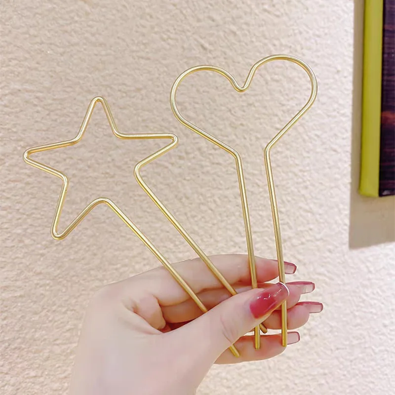 Металлическая U-образная волнистая шпилька для волос Шпилька держатель пучка