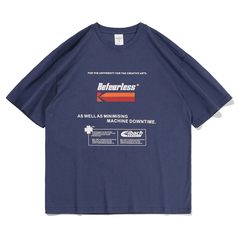 

Summer New Short-Sleeved T-shirt Male Pure Cotton Loose Korean Version Of the Lazy Half-Sleeved T Tide Couple Anime Shirts