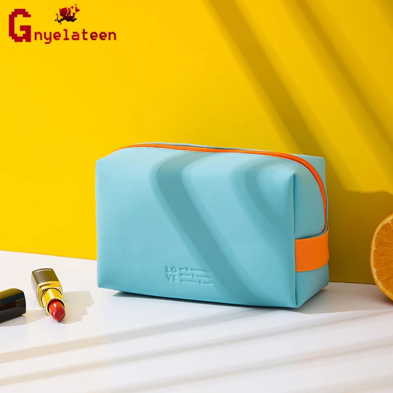 Женская косметичка милая многофункциональная с фламинго дорожная сумка для