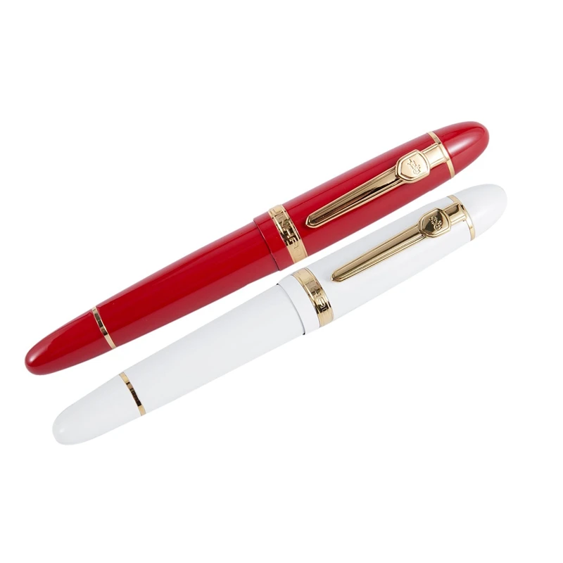 

Перьевая ручка JINHAO 159 18KGP, 0,7 мм, средней яркости, Бесплатная офисная ручка с коробкой, красная и белая, 2 шт.
