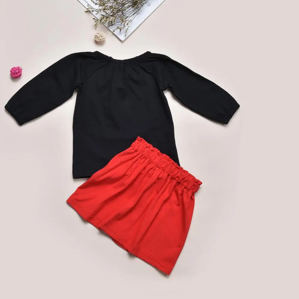 Рождественский комплект с юбкой для девочек 1 6 лет рождественской блузкой и