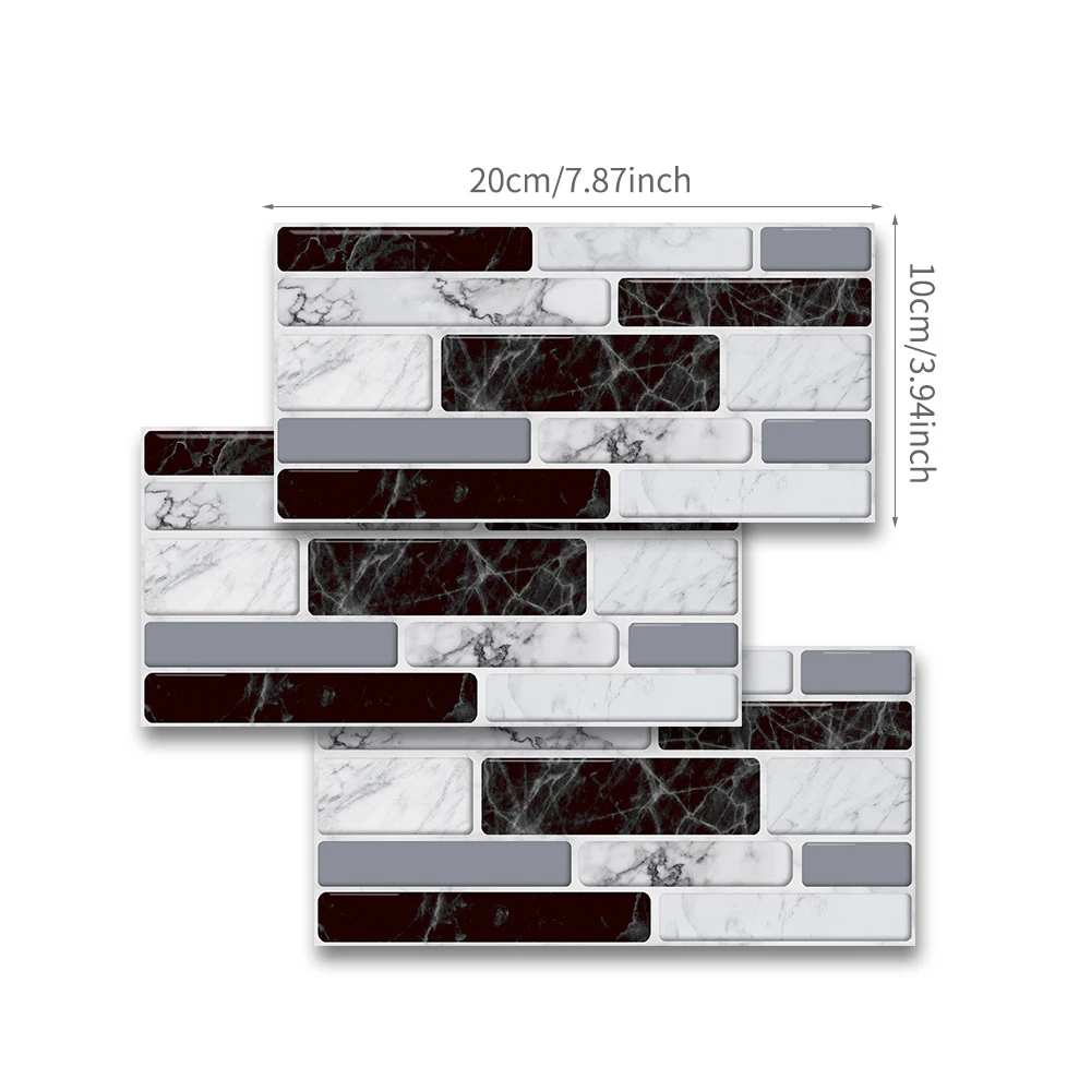 27pcs modern wall sticker imitation marbling pvc self adhesive wall tile stickers kitchen bathroom living room decoration free global shipping