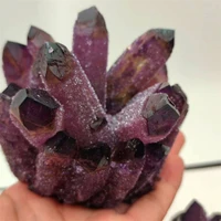 300 700g natural purple ghost quartz crystal cluster healing crystals raw gemstone specimen for homeoffice decoration synthetic