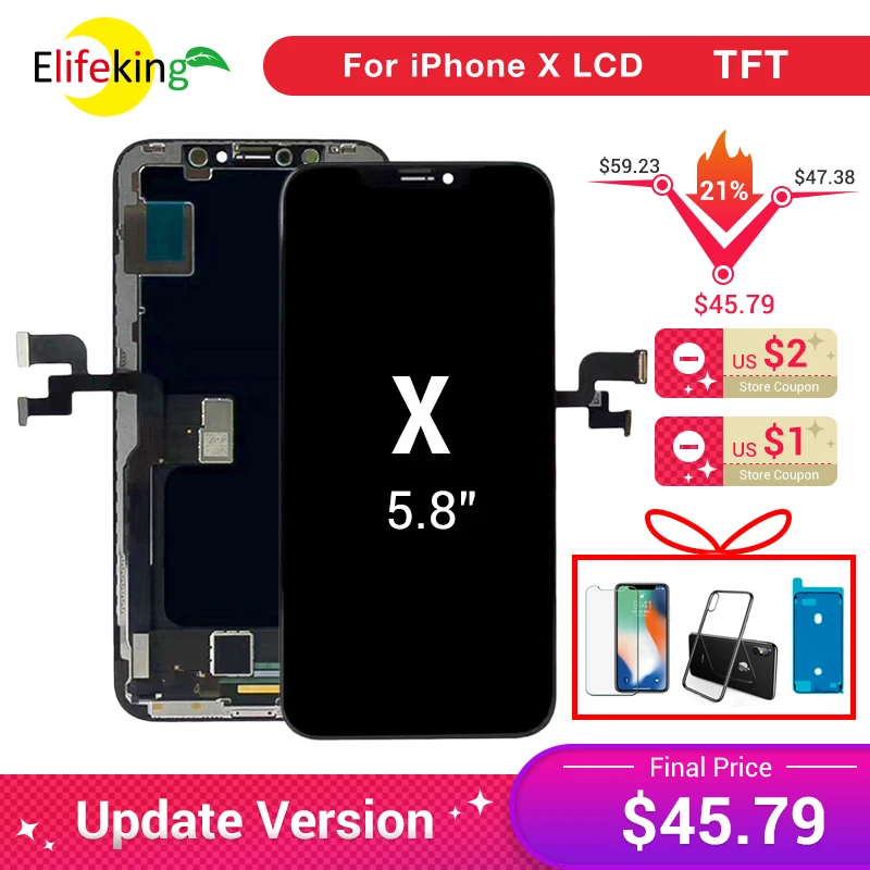 ЖК дисплей качества AAA для iPhone X дигитайзер сенсорного экрана в сборе замена Super