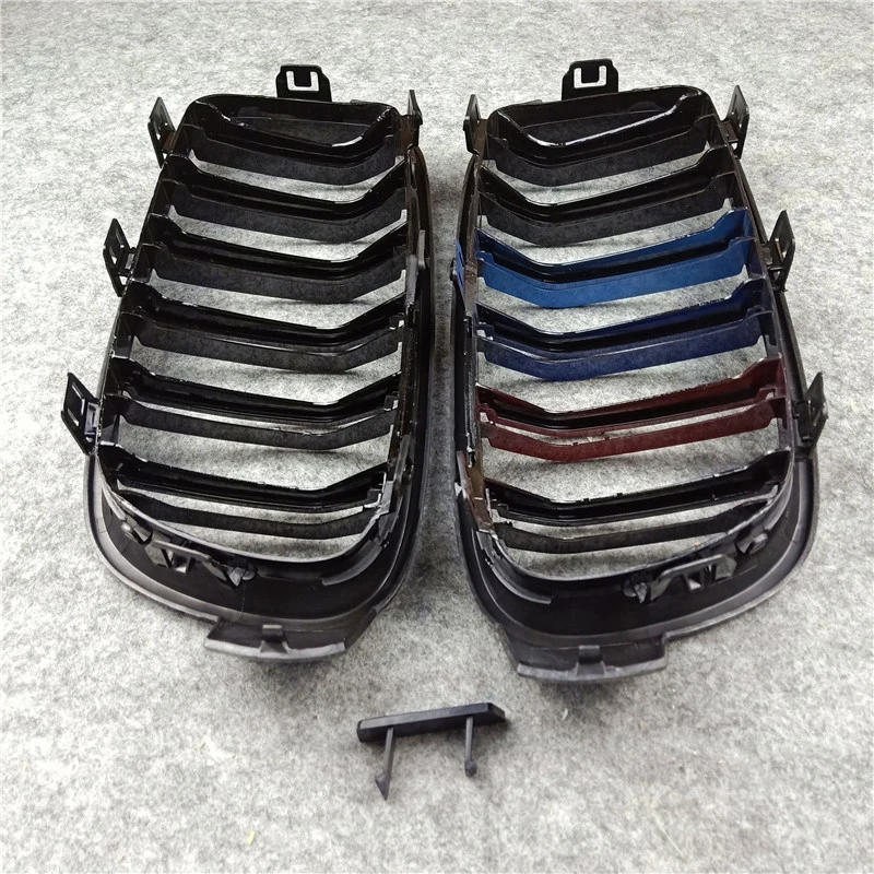 Двойная радиаторная решетка Carbon Look 2 линии для Bmw 3 серии F30 F35 ABS M цветная передняя
