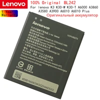 original lenovo bl 242 bl242 battery for lenovo k3 k30 w k30 t a6000 a3860 a3580 a3900 a6010 a6010 plus batterie bateria