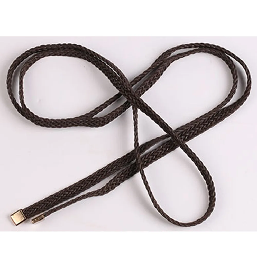 

Women Belt Fine Woven Alloy Pendant Bandage Belt Waistband Decorative Chain Belt For Dress pasek damski ceinture femme riem #L