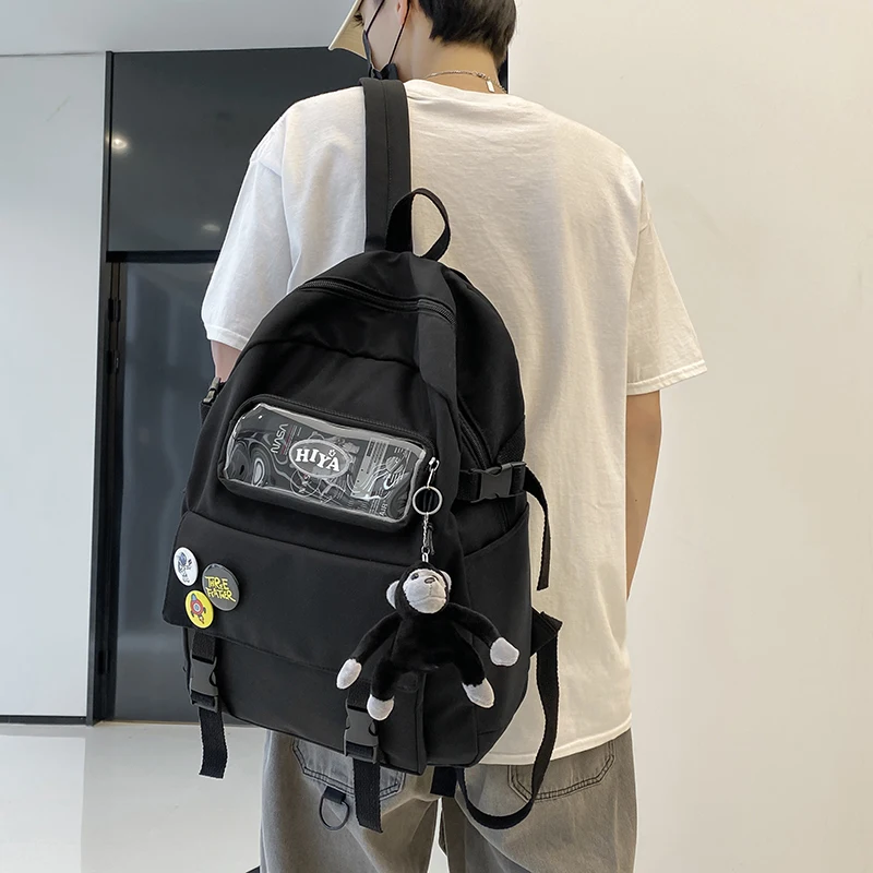 

Children Transparent Backpack Women Kawaii Waterproof School Bags for Teenagers Female Japanese Lightweight Travel Backpacks New