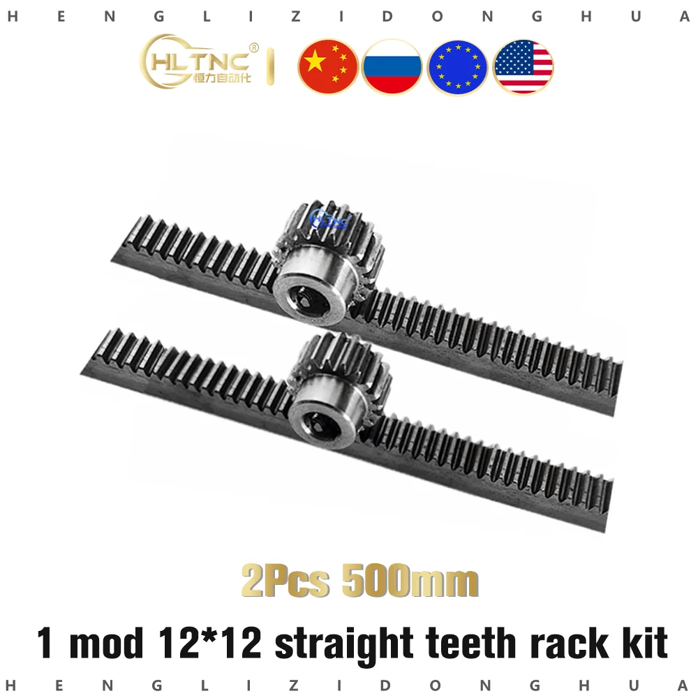 2 шт. 1Mod 1 Модуль 12x12x500 мм высокоточная зубчатая рейка сталь + м 25 зубцов 30 шестерня