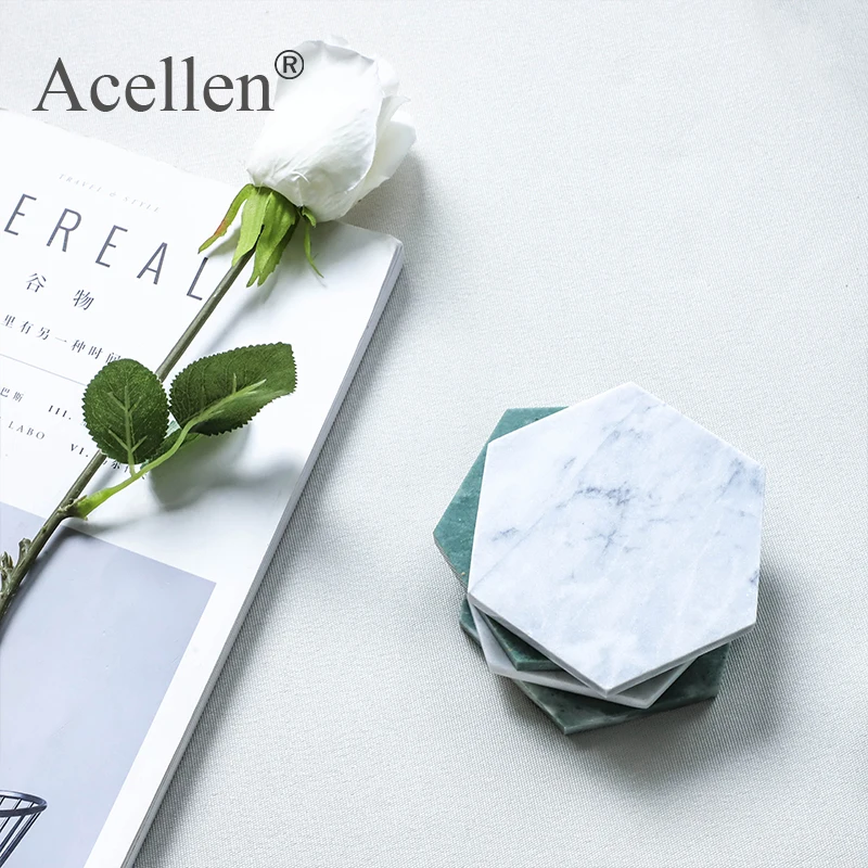 Натуральные Мраморные Подставки Ins простая изоляционная накладка