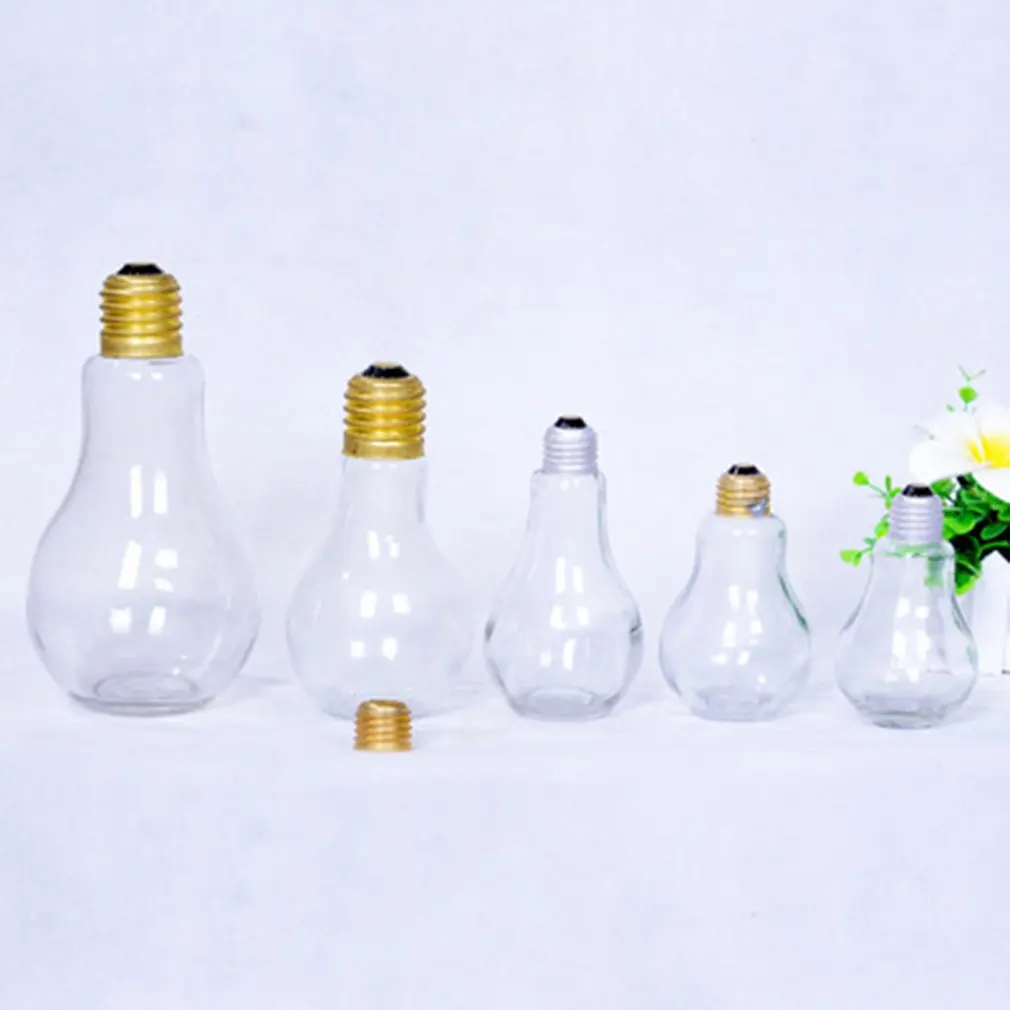 Уникальная летняя бутылка для воды в форме лампочки модная Милая лампа сока