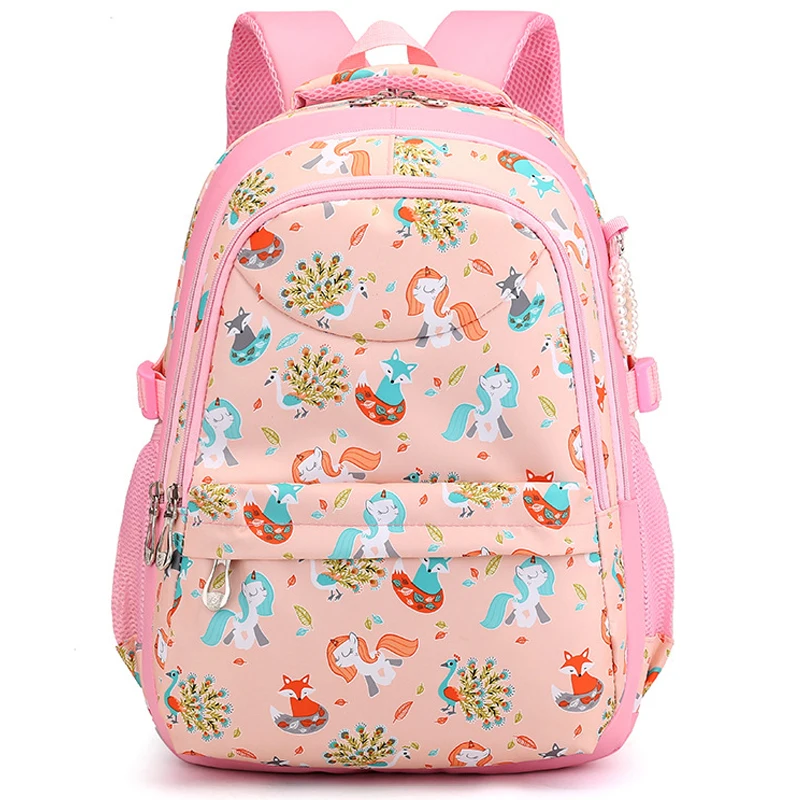 

Cute Girls School Bags Children Primary Backpack animal Print Princess Schoolbag Cute Cartoon Kids Bookbags Mochila Escolar