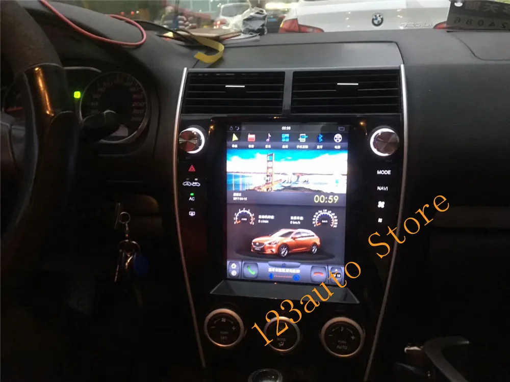 Автомобильный DVD плеер Tesla Style 10 4 дюйма с вертикальным экраном Android 9 0 GPS радио HDMI