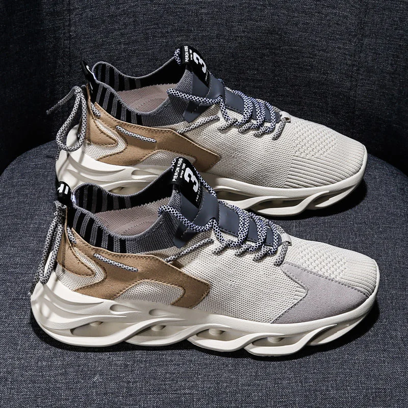 2020 new men's casual shoes blade sneakers shockproof breathable sports heightening Tenis Masculin | Обувь