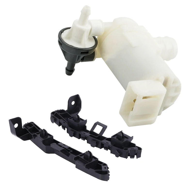 

3 Pcs Car Accessories: 1 Pcs Front Rear Windshield Washer Pump & 2 Pcs Front Bumper Side Spacer Bracket Support