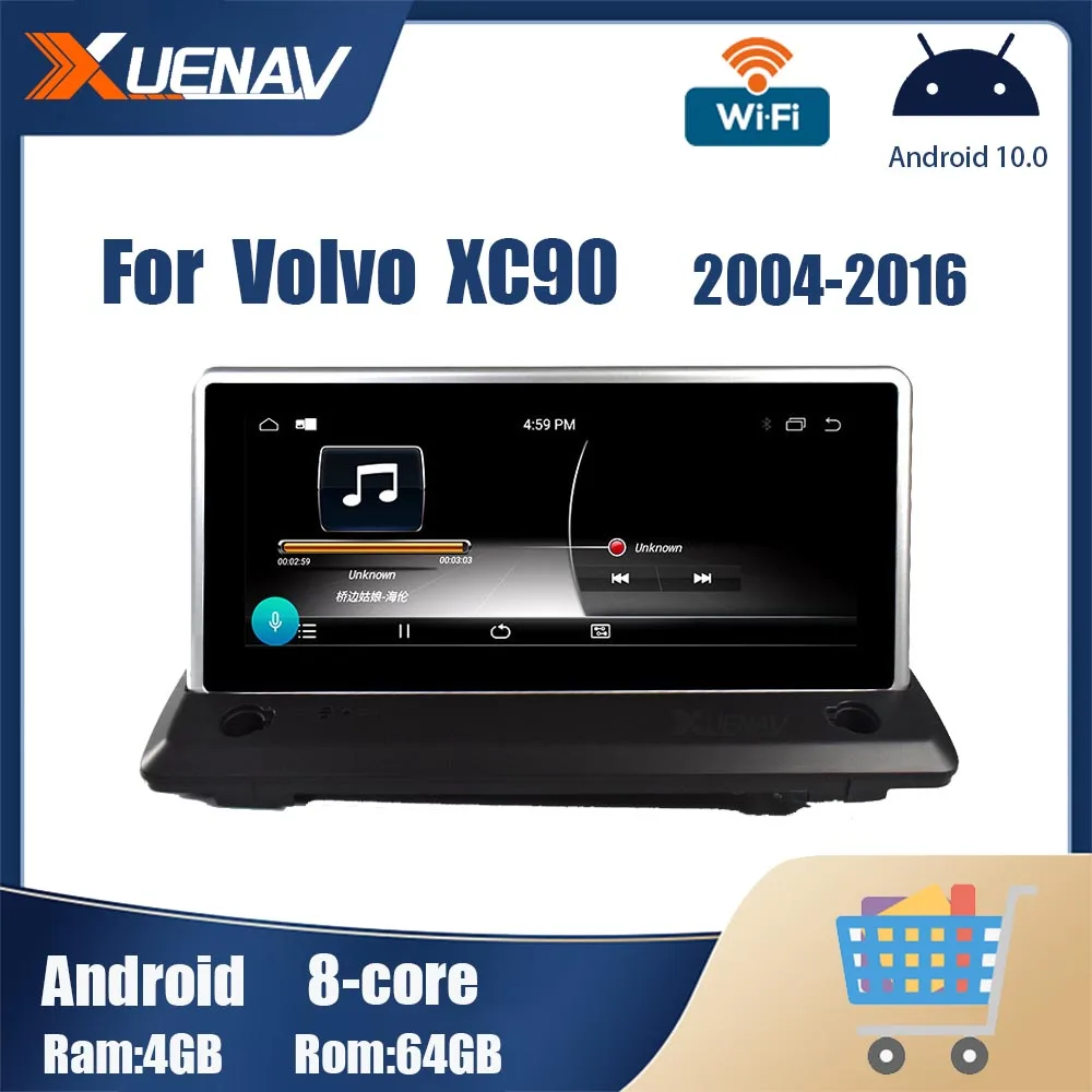 

Автомагнитола на Android для Volvo XC90 2004-2016, GPS-навигация, автомобильный мультимедийный плеер, стерео видео приемник, 2 Din, головное устройство