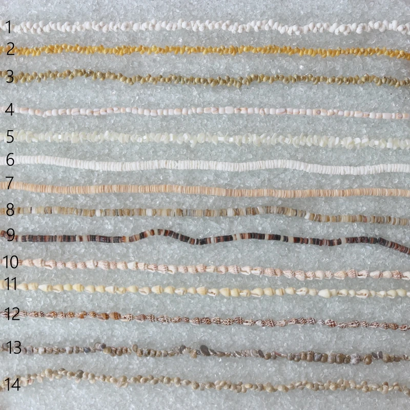 Бесплатная доставка (1 шт/лот) 14 видов стилей Природные маленькие раковины цепь